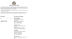 Desktop Screenshot of calpacificbank.com